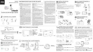 BM-3255 | VTech Babyphone Vidéo Clear Guide de démarrage rapide | Fixfr