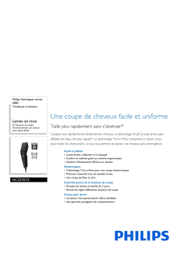 Philips HC3510/15 Hairclipper series 3000 Tondeuse à cheveux Manuel utilisateur