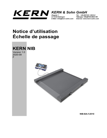 KERN TNIB 300K-1-A Mode d'emploi | Fixfr