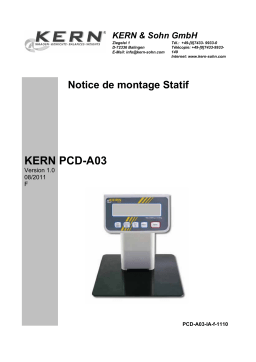 KERN PCD-A03 Installation manuel
