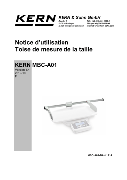 KERN MBC-A01 Mode d'emploi