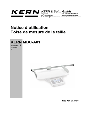 KERN MBC-A01 Mode d'emploi | Fixfr