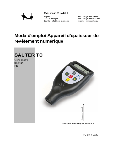 TC 1250-0.1FN | TC 1250-0.1N | KERN TC 1250-0.1F Mode d'emploi | Fixfr