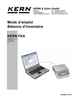 KERN FKA 60K-3 Mode d'emploi