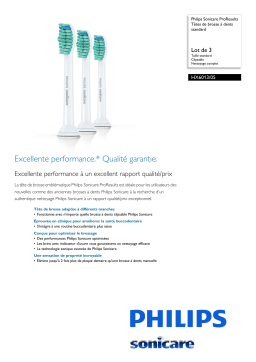 Sonicare HX6013/05 Sonicare ProResults Têtes de brosse à dents standard Manuel utilisateur