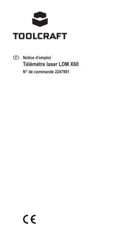 TOOLCRAFT TO-6743943 2247981 Laser range finder Reading range Manuel du propriétaire | Fixfr