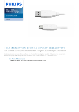 Philips CRP248/01 DiamondClean Câble USB pour boîtier de voyage Manuel utilisateur