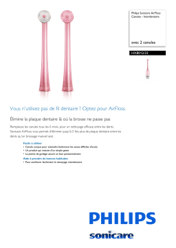 Sonicare HX8012/33 Sonicare AirFloss Canules - Interdentaire Manuel utilisateur