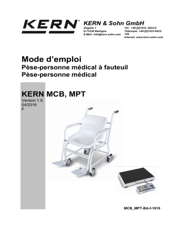 MCB 300K100M | KERN MPT 300K100M Mode d'emploi | Fixfr