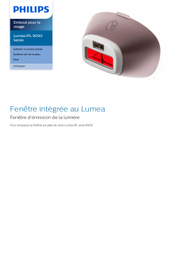 Philips CP1734/01 Lumea IPL 9000 Series Embout pour le visage Manuel utilisateur