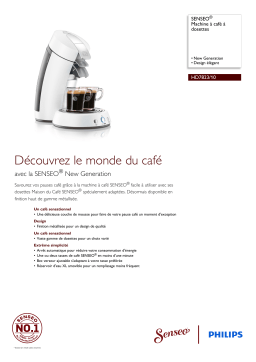 SENSEO® HD7823/10 SENSEO® Machine à café à dosettes Manuel utilisateur