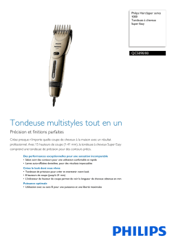 Philips QC5090/00 Hairclipper series 1000 Tondeuse à cheveux Super Easy Manuel utilisateur