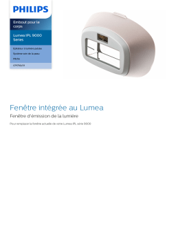 Philips CP1730/01 Lumea IPL 9000 Series Embout pour le corps Manuel utilisateur