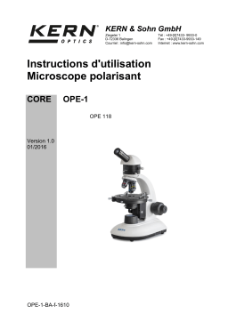 KERN OPE 118 Mode d'emploi