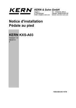 KERN KXS-A03 Mode d'emploi