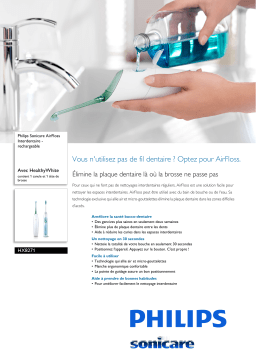 Sonicare HX8271/20 Sonicare AirFloss Interdentaire - rechargeable Manuel utilisateur