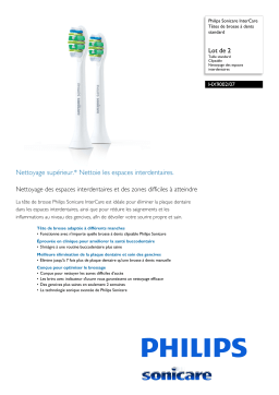 Sonicare HX9002/07 Sonicare InterCare Têtes de brosse à dents standard Manuel utilisateur