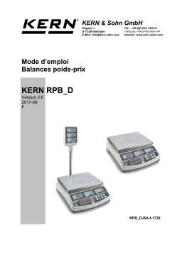 KERN RPB 30K5DM Mode d'emploi