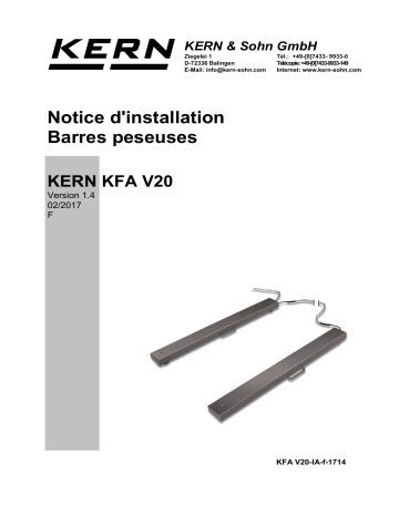 KFA 3000V20 | UFA 3T-3A | UFA 1T-4A | TKFA 600V20S-A | UFA 6T-3LA | UFA 1.5T0.5 | UFA 3T-3LA | TKFA 3000V20-A | KFA 600V20S | UFA 6T-3A | UFA 600K-1SA | KFA 6000V20L | KFA 3000V20L | KFA 6000V20 | TKFA 1500V20-B | KERN TKFA 1500V20-A Installation manuel | Fixfr