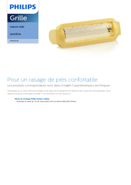 Philips HP1057/01 Grille Manuel utilisateur