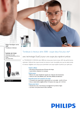 Philips HC3420/17 Hairclipper series 3000 Tondeuse à cheveux Manuel utilisateur