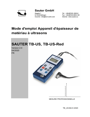 TB 200-0.1US-RED | KERN TB 200-0.1US Mode d'emploi | Fixfr