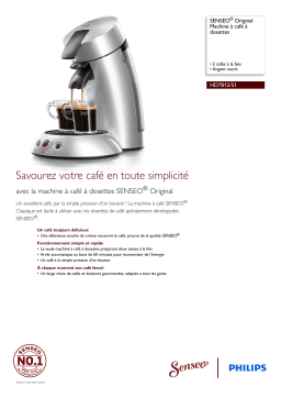 SENSEO® HD7812/51 SENSEO® Original Machine à café à dosettes Manuel utilisateur