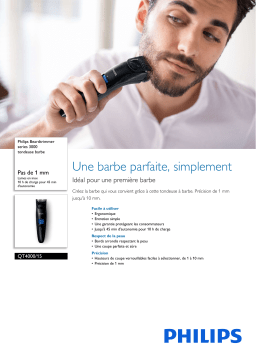 Philips QT4000/15 Beardtrimmer series 3000 tondeuse barbe Manuel utilisateur