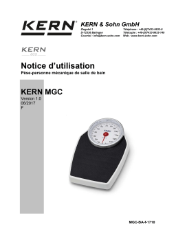 KERN MGC 100K-1 Mode d'emploi