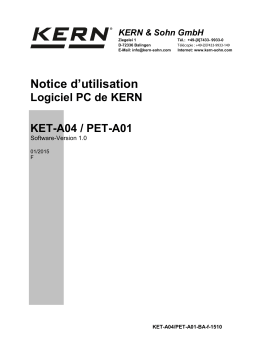 KERN PET-A01 Mode d'emploi