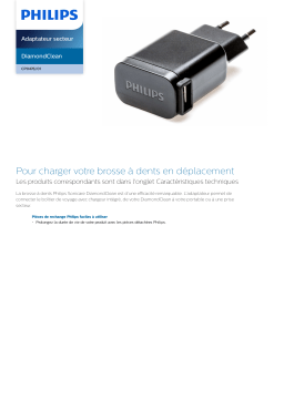 Philips CP0476/01 DiamondClean Adaptateur secteur Manuel utilisateur