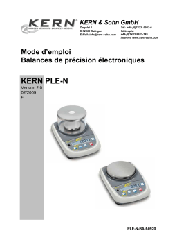 KERN PLE 310-3N Mode d'emploi