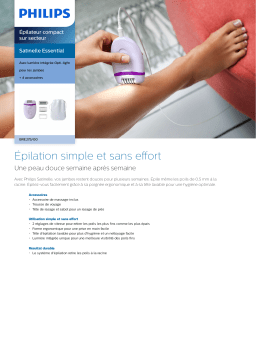 Philips BRE275/00 Satinelle Essential Épilateur compact sur secteur Manuel utilisateur