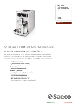 Saeco RI9943/21 Saeco Xelsis Machine espresso Super Automatique Manuel utilisateur