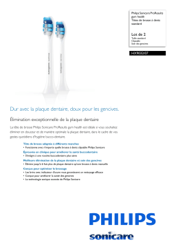 Sonicare HX9032/07 Sonicare ProResults gum health Têtes de brosse à dents standard Manuel utilisateur