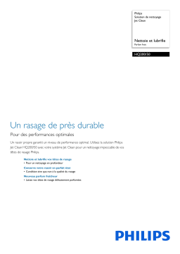 Philips HQ200/50 Solution de nettoyage Jet Clean Manuel utilisateur