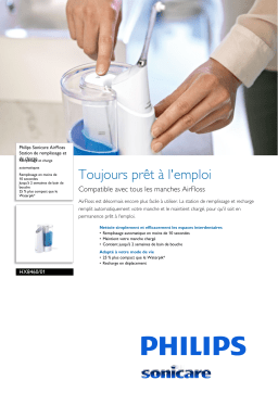 Sonicare HX8460/01 Sonicare AirFloss Station de remplissage et de charge Manuel utilisateur