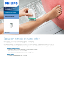 Philips BRE224/00 Satinelle Essential Épilateur compact sur secteur Manuel utilisateur