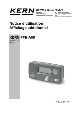 KERN PFB-A08 Mode d'emploi