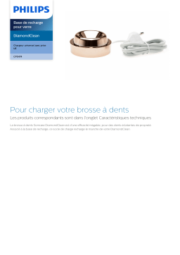 Philips CP0474/01 DiamondClean Base de recharge pour verre Manuel utilisateur