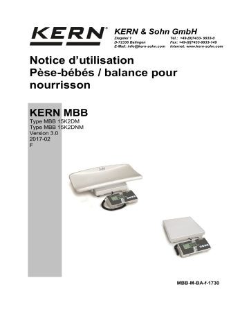 KERN MBB 15K2DM Mode d'emploi | Fixfr
