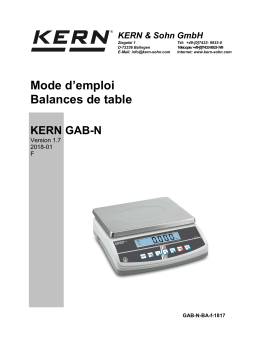 KERN GAB 15K2DNM Mode d'emploi