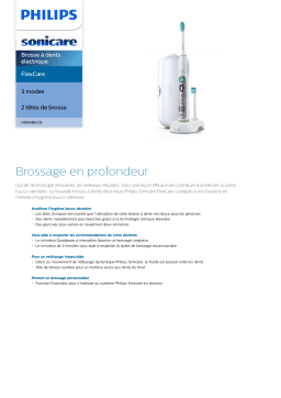 Sonicare HX6986/03 Sonicare FlexCare Brosse à dents électrique Manuel utilisateur