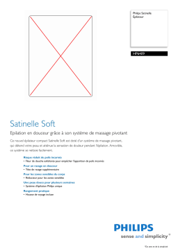 Philips HP6409/31 Satinelle Épilateur Manuel utilisateur