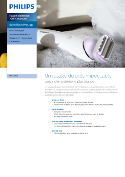 Philips BRL170/00 SatinShave Prestige Rasoir électrique 100 % étanche Manuel utilisateur