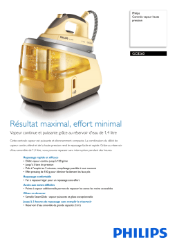 Philips GC8260/02 Centrale vapeur haute pression Manuel utilisateur