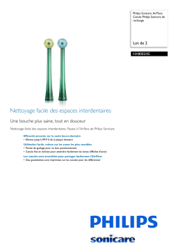 Sonicare HX8002/05 AirFloss Canule Philips Sonicare de rechange Manuel utilisateur