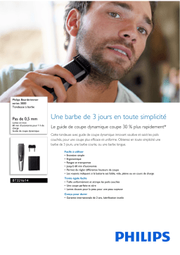 Philips BT3216/14 Beardtrimmer series 3000 Tondeuse à barbe Manuel utilisateur