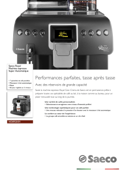 Saeco HD8920/01 Saeco Royal Machine espresso Super Automatique Manuel utilisateur