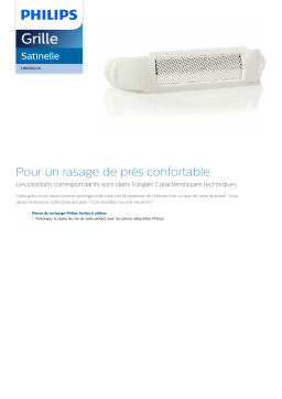 Philips HP1065/01 Satinelle Grille Manuel utilisateur